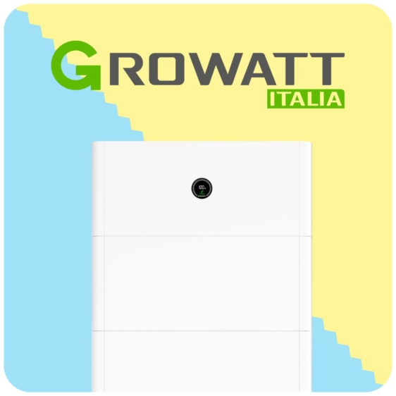 foto batteria con inverter growatt