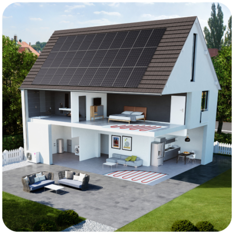 Impianto fotovoltaico su tetto casa